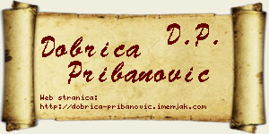 Dobrica Pribanović vizit kartica